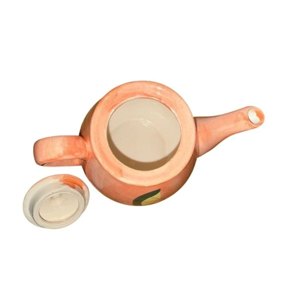 CBK LTD Hand‎ Painted Ceramic Teapot Artistic Fruit Motif Multicolor